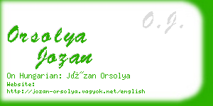 orsolya jozan business card